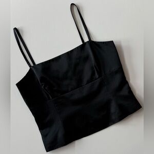 Vintage Carlisle Women’s 8 Silk Blend Camisol Top Bustier Designer Evening Black